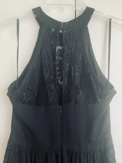 Vestido negro elegante con encaje ASH - miniatura 3