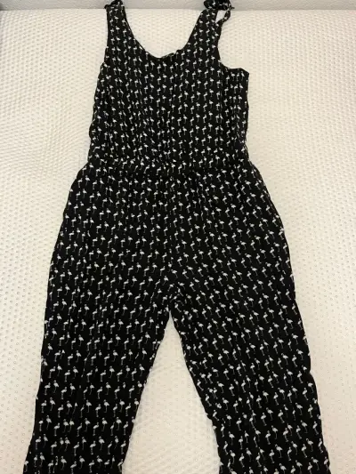 Enterito negro con estampado de flamencos - miniatura 2