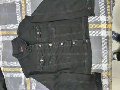 Chaqueta de mezclilla negra unisex Boom Moda - miniatura 1