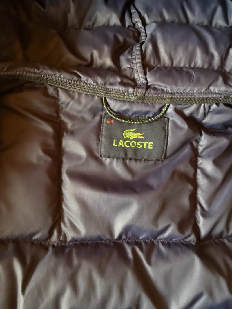 Chaqueta acolchada con capucha Lacoste negra - 4