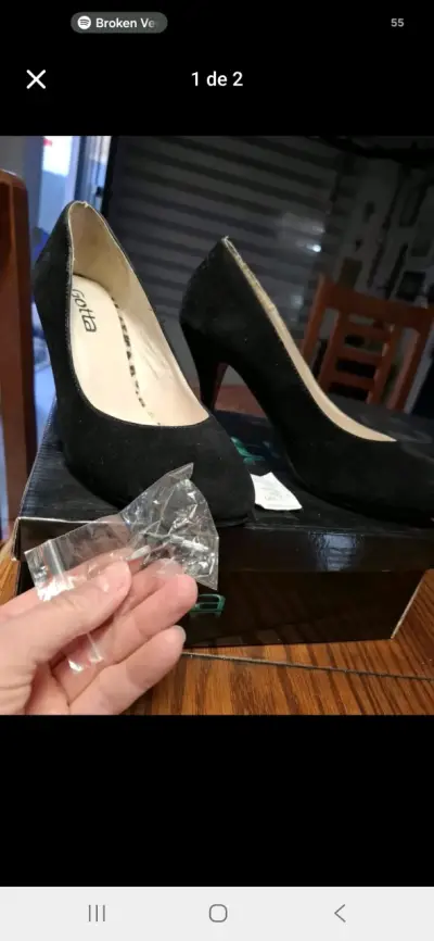 Zapatos de tacón alto negros para mujer - miniatura 1