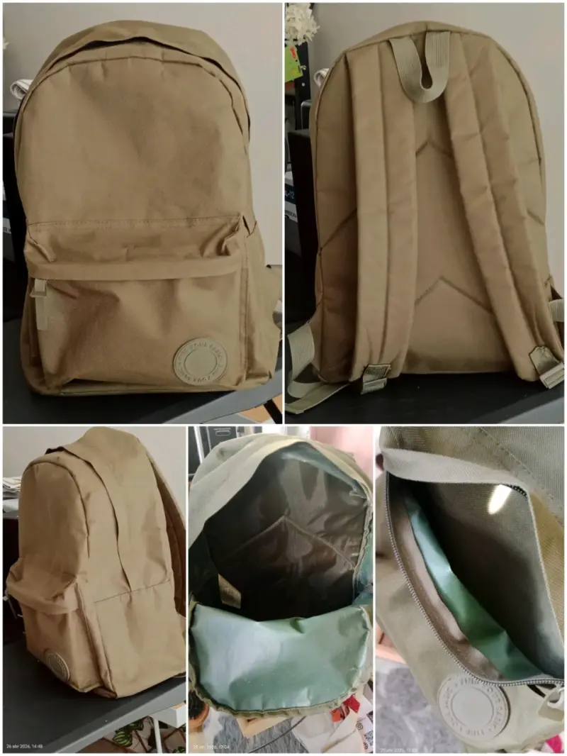 Mochila verde unisex con diseño clásico - 5