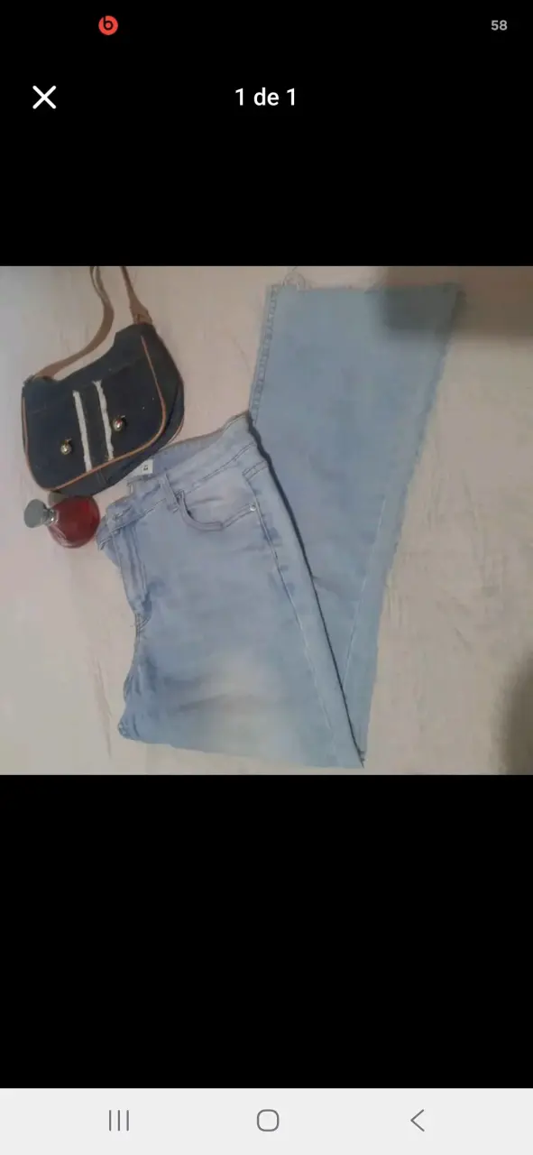Jeans de mezclilla azul claro para mujer