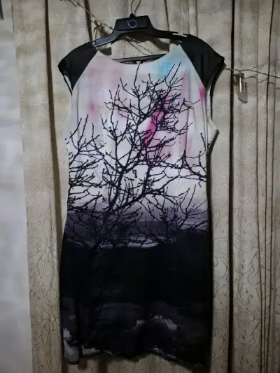 Vestido iO estampado con cremallera trasera - miniatura 2