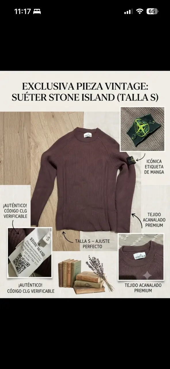 Suéter vintage Stone Island talla S