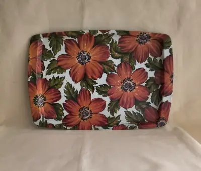 Bandeja rectangular Vintage diseño floral vintage - miniatura 1