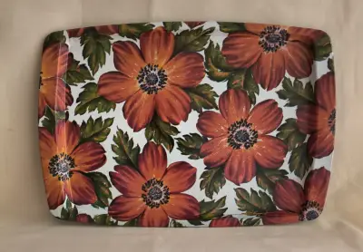 Bandeja rectangular Vintage diseño floral vintage - miniatura 2
