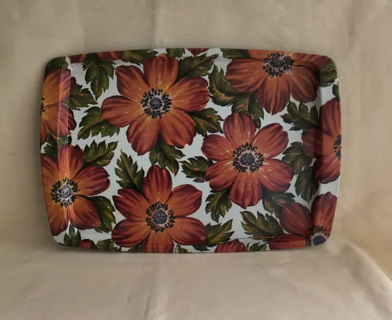 Bandeja rectangular Vintage diseño floral vintage - 3
