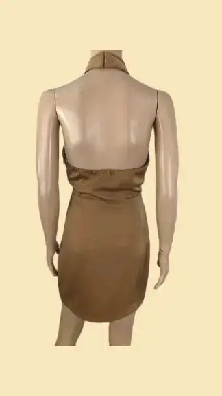 Vestido halter marrón Do + BE talla S - miniatura 2