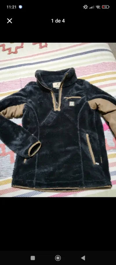Polar negro con detalles beige Falcone - miniatura 1