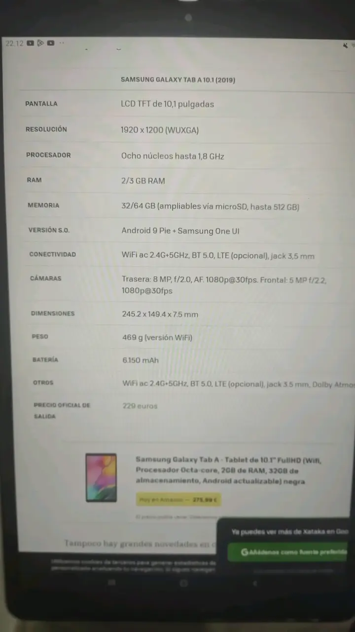 Tablet Samsung Galaxy Tab A7 en buen estado - 5