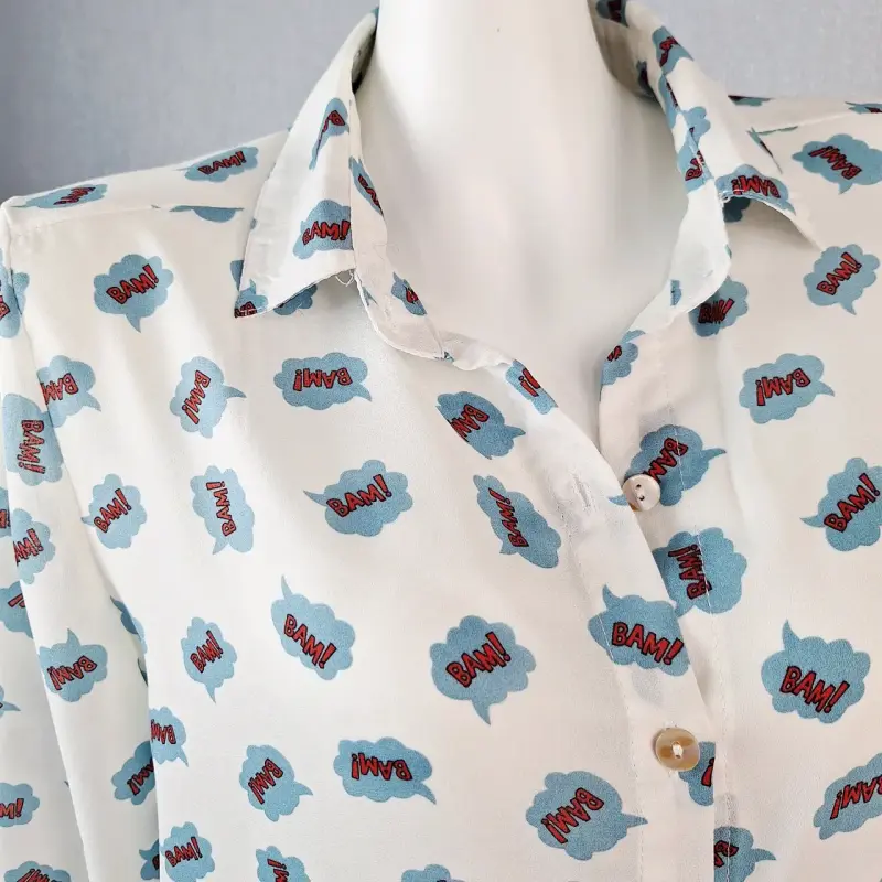 Blusa estampada blanca de mujer - 2