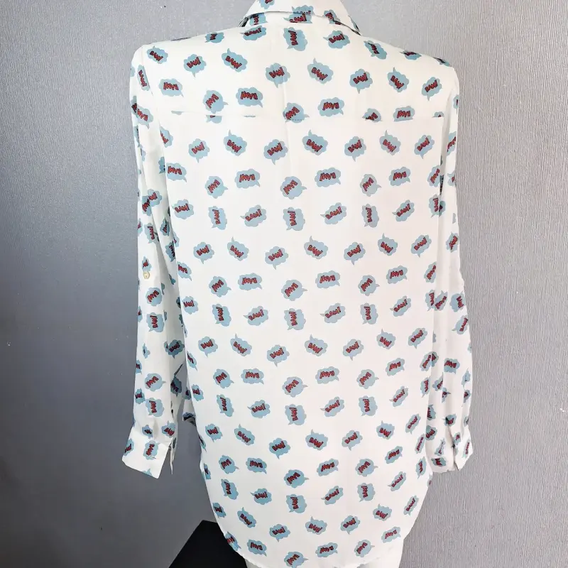 Blusa estampada blanca de mujer - 4