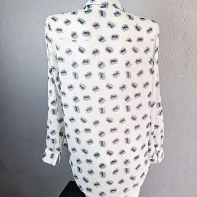 Blusa estampada blanca de mujer - miniatura 4