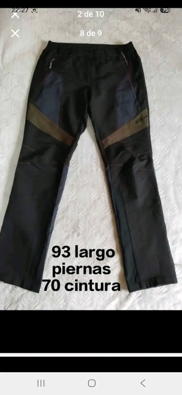 Pantalones de trabajo negros con detalles