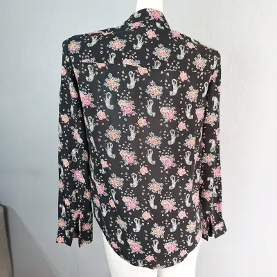 Blusa estampada AMERICANINO negra de manga larga - miniatura 3