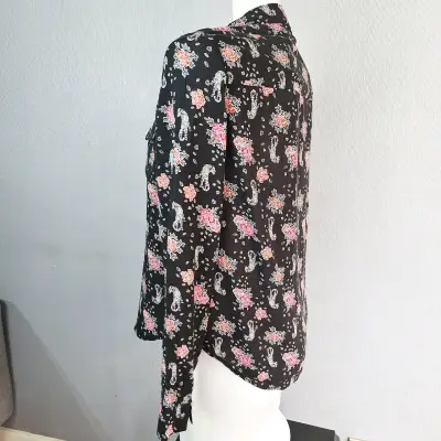 Blusa estampada AMERICANINO negra de manga larga - miniatura 4