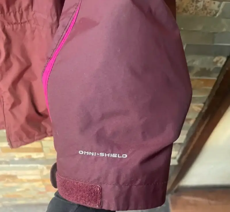 Chaqueta impermeable Columbia burdeos para mujer - 3