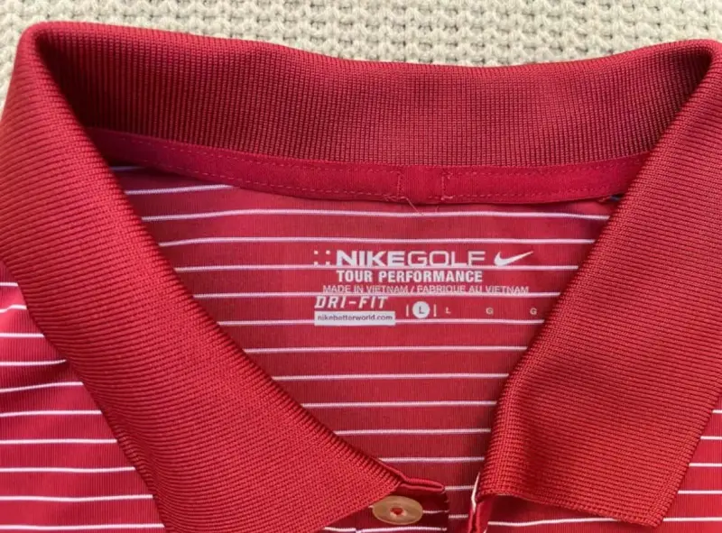 Polera Polo Nike Golf Roja a Rayas - 3