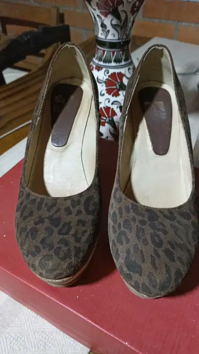 Botines de gamuza azul con plataforma - miniatura 1