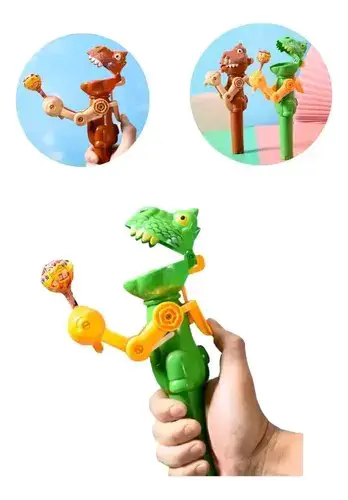 Juguete lanzador de burbujas dinosaurio