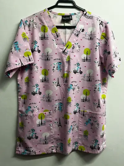 Delantal  rosado estampado French Kitty rosa - miniatura 1