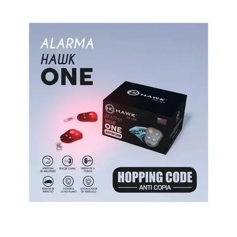 Alarma para auto Hawk One con control remoto - 3