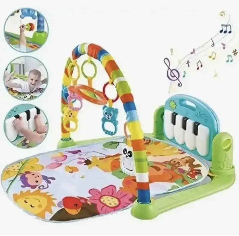 Gimnasio para bebés con piano y juguetes colgantes