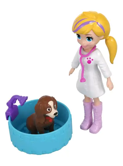 Set de juego Polly Pocket Hospital Móvil de Animales - miniatura 2