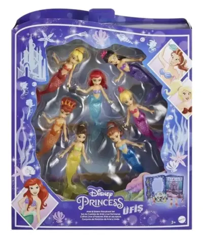 Set de figuras Disney Princesas Ariel y Hermanas - miniatura 1