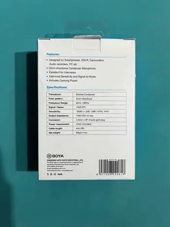 Micrófono Lavalier Dual Boya BY-M1DM para Smartphones y Cámaras - 3