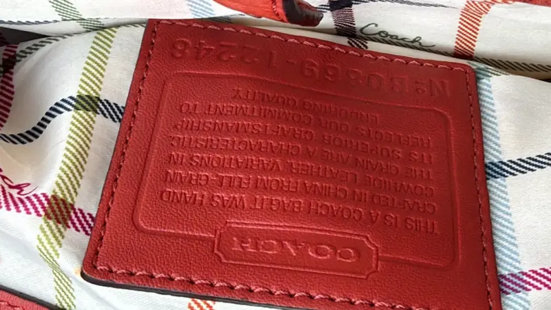 Bolso de cuero coach rojo estilo vintage - 6
