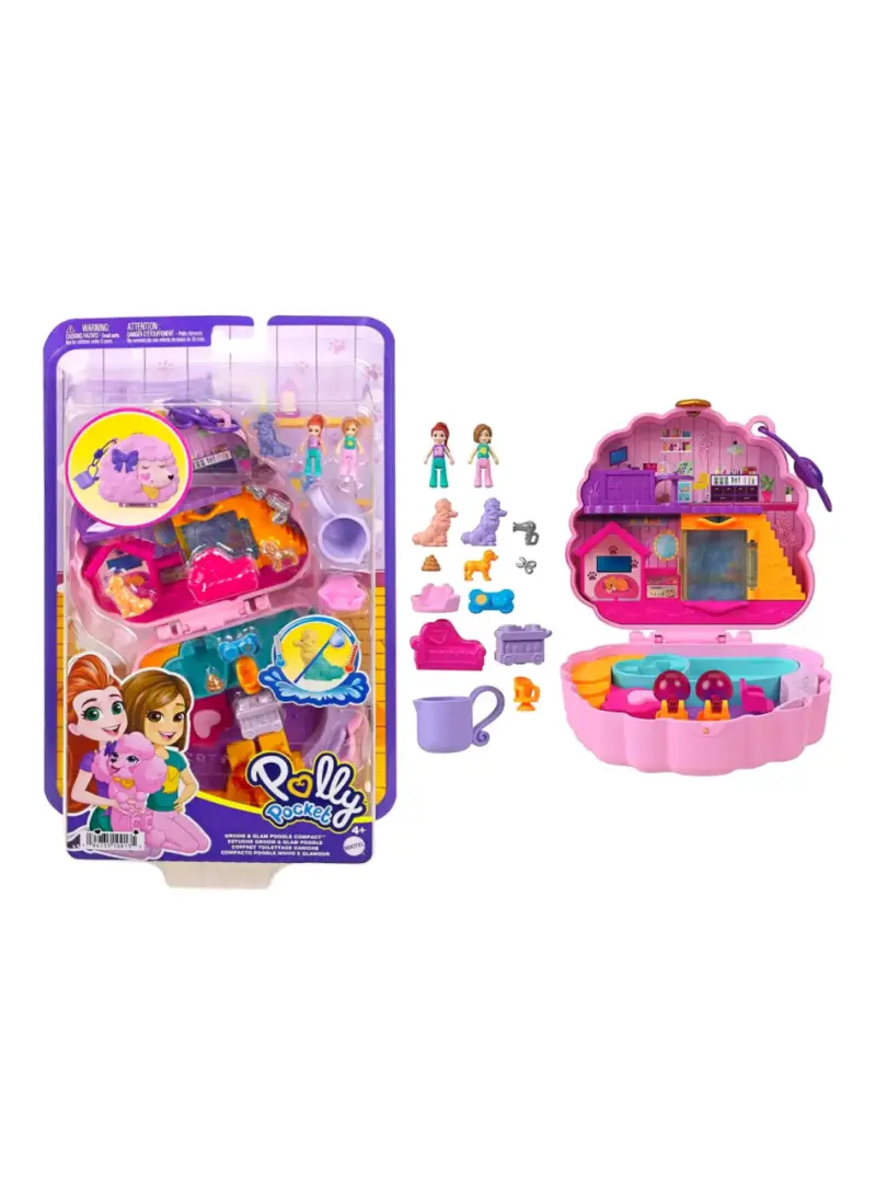 Set de juego Polly Pocket Groom & Glam Poodle - 3