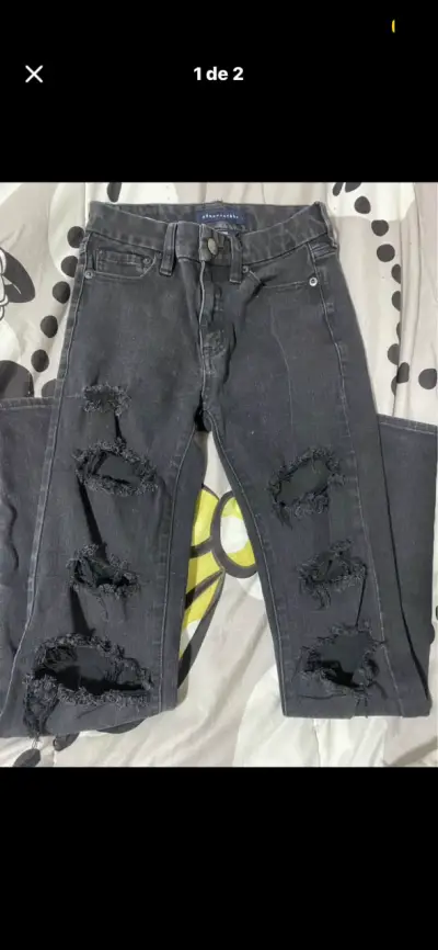Jeans negros rasgados Aeropostale - miniatura 1
