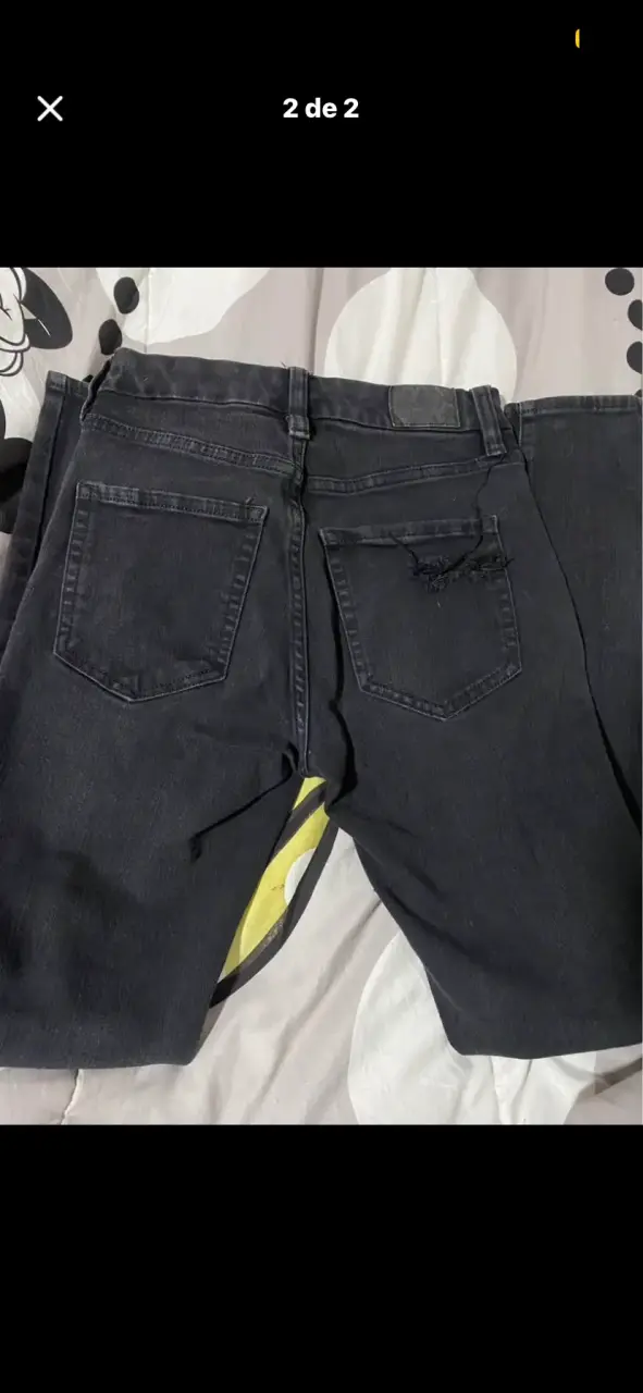 Jeans negros rasgados Aeropostale - 2