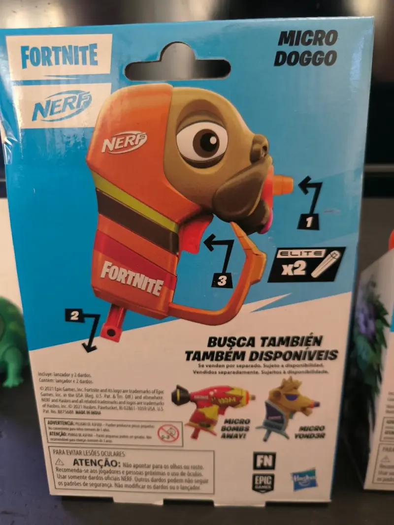 Lanzador Nerf Micro Doggo Fortnite Hasbro - 5
