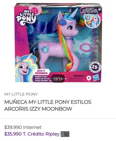 Muñeca My Little Pony Izzy Moonbow Estilos Arcoíris - miniatura 1