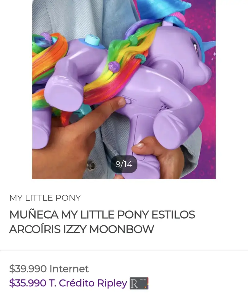 Muñeca My Little Pony Izzy Moonbow Estilos Arcoíris - 2