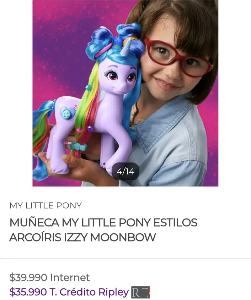 Muñeca My Little Pony Izzy Moonbow Estilos Arcoíris - 4