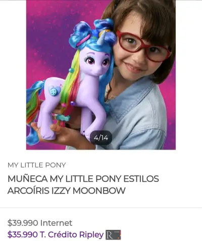 Muñeca My Little Pony Izzy Moonbow Estilos Arcoíris - miniatura 4