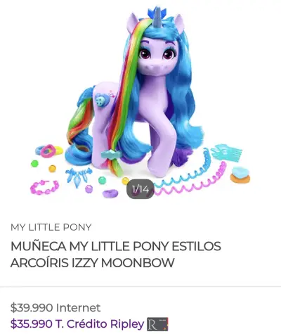Muñeca My Little Pony Izzy Moonbow Estilos Arcoíris - miniatura 5