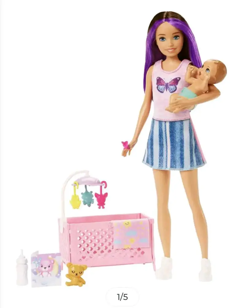 Muñeca Barbie Skipper Babysitters con accesorios - 2