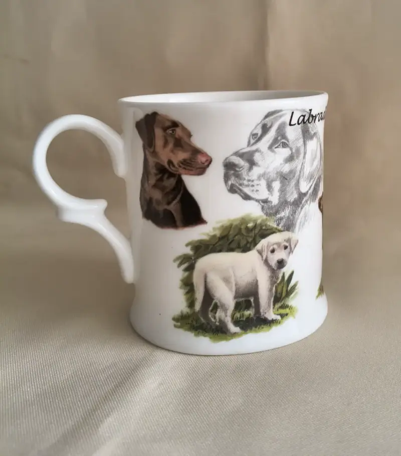 Tazon Vintage  de cerámica con diseño de Labrador - 6