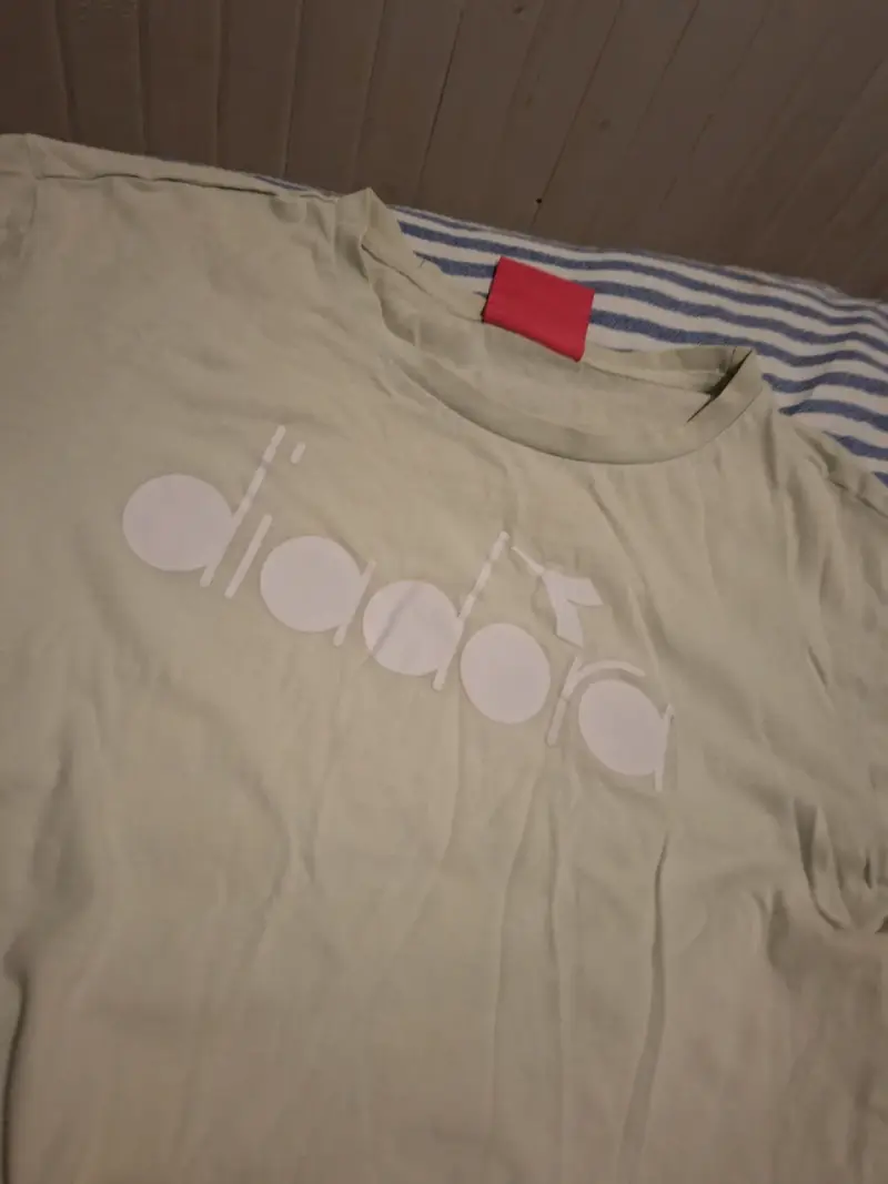 Polera Diadora verde beige talla M - 3