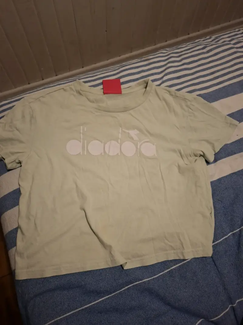 Polera Diadora verde beige talla M - 4