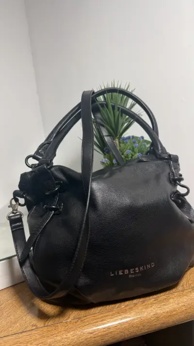 Bolso de cuero negro Liebeskind Berlin - miniatura 1
