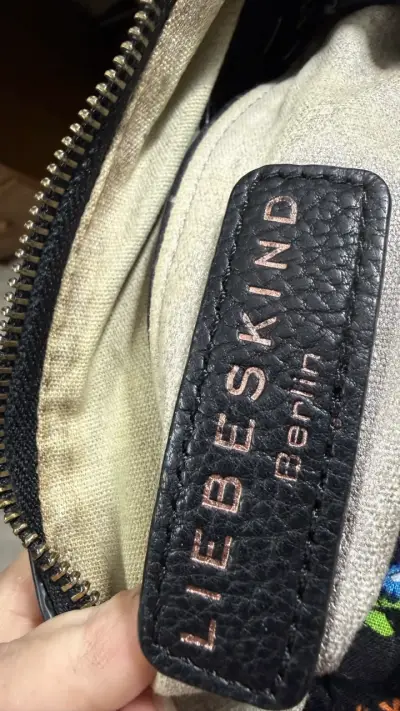 Bolso de cuero negro Liebeskind Berlin - miniatura 5