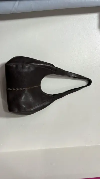 Bolso de eco cuero marrón elegante - miniatura 3