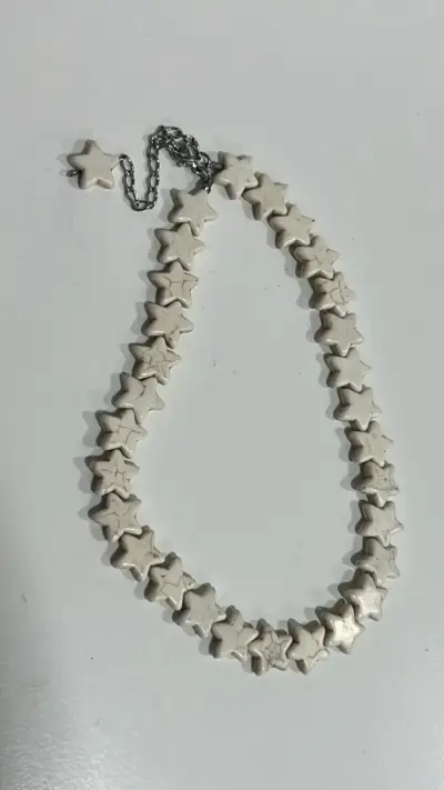 Collar de estrellas blancas estilo bohemio - miniatura 1