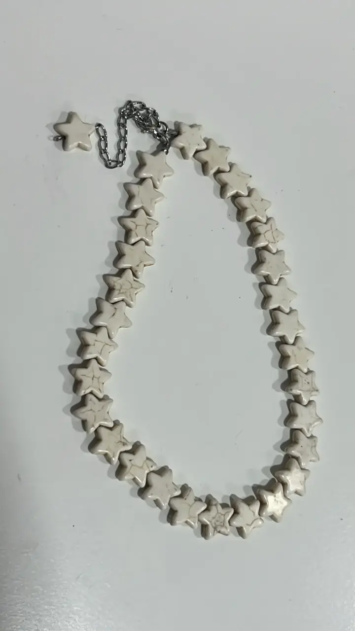 Collar de estrellas blancas estilo bohemio - 2